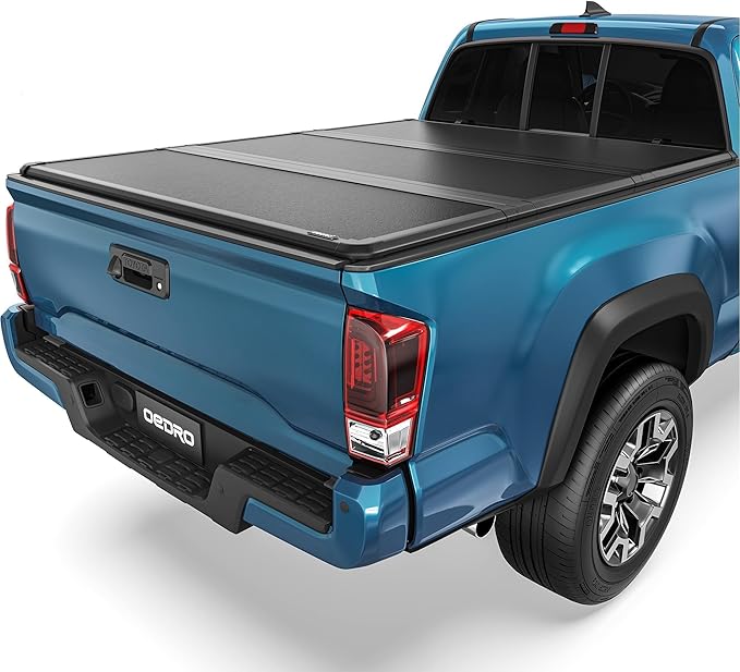 OEDRO FRP Hard Tri-fold Tonneau Cover Folding Truck Bed Covers Compatible with 2016-2023 Toyota Tacoma with 6 Feet Bed