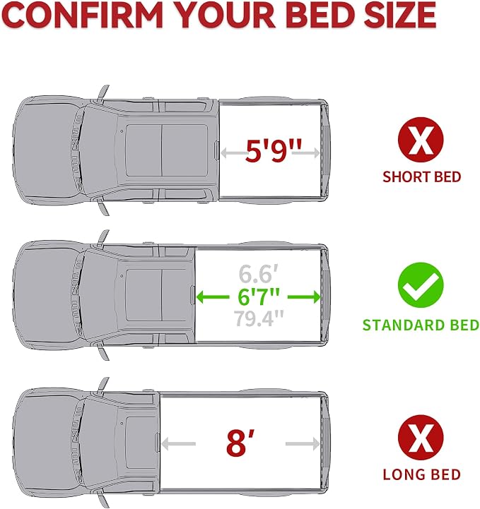 YITAMOTOR Low-Profile Hard Tri-Fold Truck Bed Tonneau Cover Compatible with 2019-2026 Chevy Silverado/GMC Sierra 1500 New Body Style with 6.6 ft Bed Without Multi-Flex Tailgate