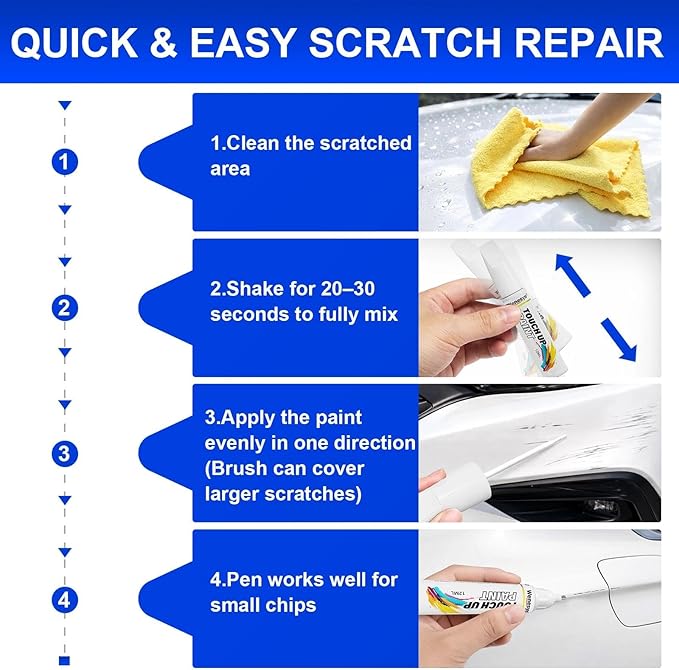 GB8/WA384A Mosaic Black Touch Up Paint Compatible with Chevrolet, Car Paint Scratch Remover for Nicks & Chips Repair, Automotive Paints Exact Match Chevy Silverado/Equinox/Malibu/Traverse