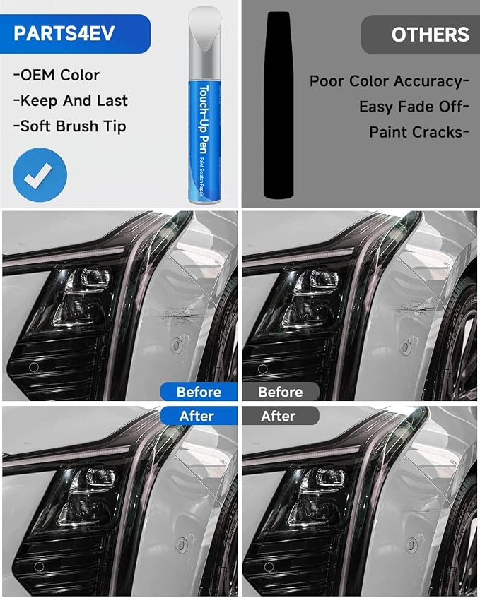 G1W/WA140X Crystal White Tricoat Touch Up Paint Compatible with Cadillac Exact Match Touch Up Paint Car Scratch Repair