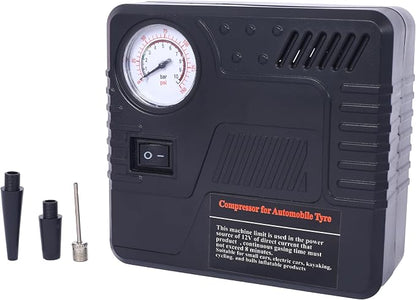 Auto Safety Emergency Kit with Portable Air Compressor - Comprehensive Roadside Assistance Tools, 7LED Headlight, Reflective Warning Triangle, First Aid Kit and More - Essential for Cars and Trucks