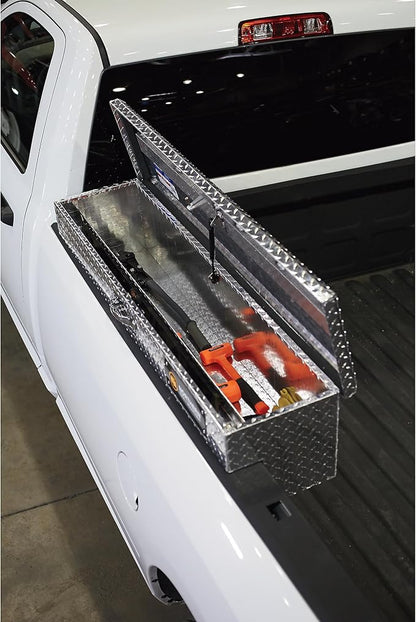 Northern Tool Side-Mount Truck Tool Box - Aluminum, Diamond Plate, Pull Handle Latch, 48in. x 11.5in. x 11in. Model Number 36012757