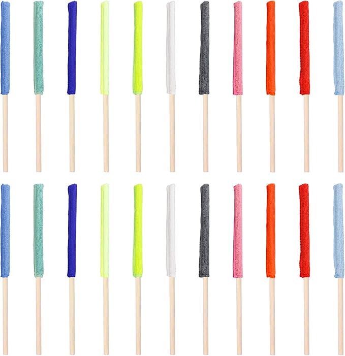 22 PCS Microfiber Detail Duster Sticks, Mini Duster Crevice Cleaning Tool for Car Air Vents, Blinds, Fans, Windows, Small Spaces, Gap Dust Cleaner