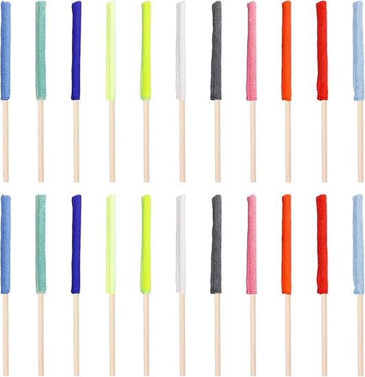 22 PCS Microfiber Detail Duster Sticks, Mini Duster Crevice Cleaning Tool for Car Air Vents, Blinds, Fans, Windows, Small Spaces, Gap Dust Cleaner