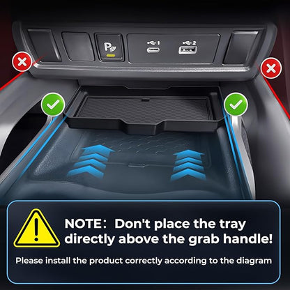 Center Console Organizer Compatible with Nissan Frontier 2026 2025 2024 2023 2022, Interior Accessories for Under Climate Controls Interior Storage Divider Tray for 2022-2026 Frontier, Black
