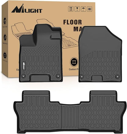 Nilight TPE Floor Mats for Honda Passport 2019 2020 2021 2022 2023 2024 2025 All Weather Custom Fit Heavy Duty Floor Liners