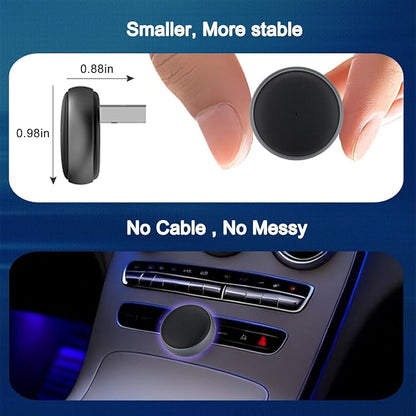 Wireless CarPlay Adapter for Apple Car Play, Small Mini Edition, Converts Factory Wired to Wireless CarPlay, Plug & Play Adapter for Apple iPhone iOS 10+ & Cars from 2015+(2026 Upgrade Grey)