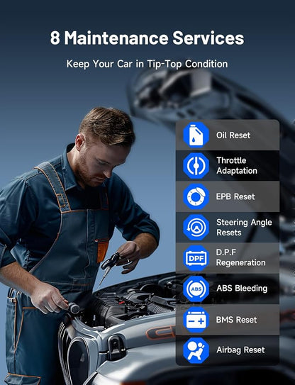 TOPDON TopScan Lite OBD2 Bluetooth Scanner, Bi-Directional All System Diagnostic Tool with AI Assistant, 8 Resets, Repair Guides, Performance Test, FCA AutoAuth & CAN-FD for iOS Android