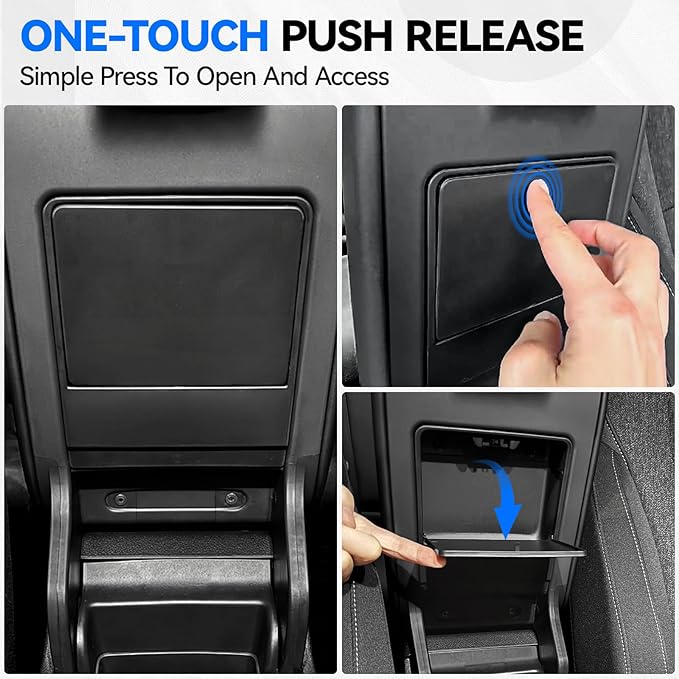 2PCS Center Console Organizer Tray for 2026 2023-2025 Honda Accord Gen 11th Accessories, Armrest Storage Box and Hidden Storage Organizer for Accord LX EX Sport EX-L Sport-L Touring Hybrid & Gas