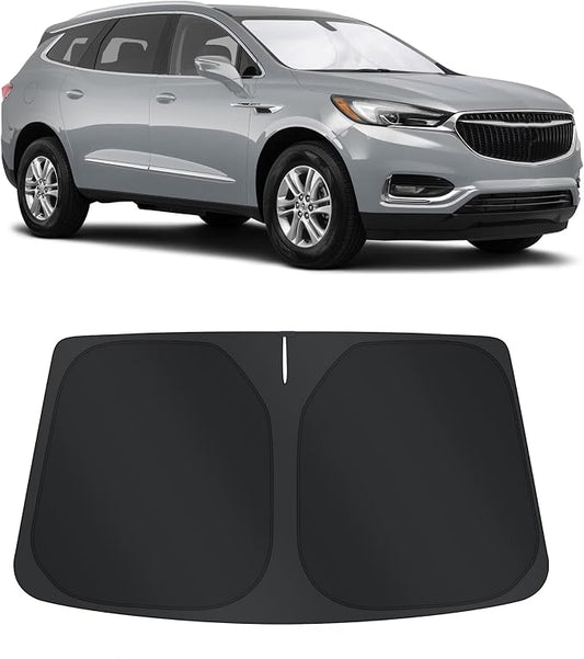 TINGLU Sun Shade for Buick Enclave 2018-2024 Accessories Windshield Sun Shade Window Shade UV Rays Protection Sun Visor Cover with Steering Wheel Sunshade Storage Bag