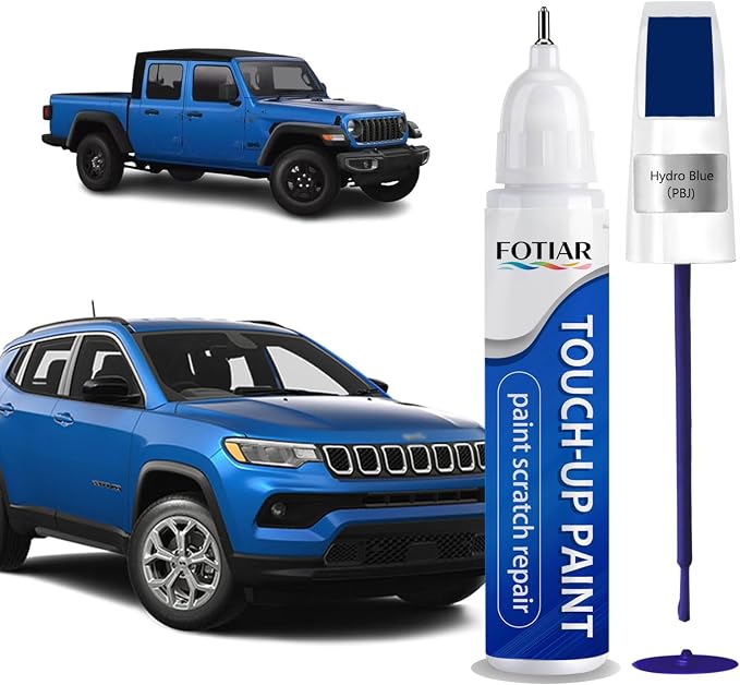 Hydro Blue PBJ Touch up Paint for Jeep-Exact Match Scratch Repair Kit 2-In-1 Premium Car Paint Pen for Chips & Nicks