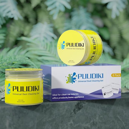 PULIDIKI Car Cleaning Gel for Car Cleaning Putty Car Putty Auto Detailing Tools Car Slime Cleaner Dust Cleaning Gel for Car Interior Cleaner Car Accessories Keyboard Cleaner Yellow (2Pack)