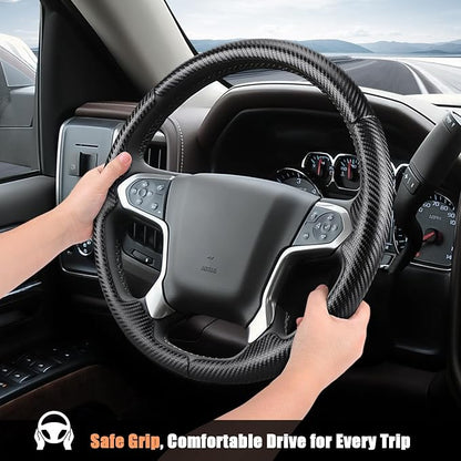 Aimato Customized Steering Wheel Cover for Chevy Silverado 1500 2014-2018/2500 3500 2015-2019/Suburban Tahoe 2015-2020/Traverse 2018-2023,Thin,Anti-Slip,Scratch-Resistant Car Accessory for Chevrolet