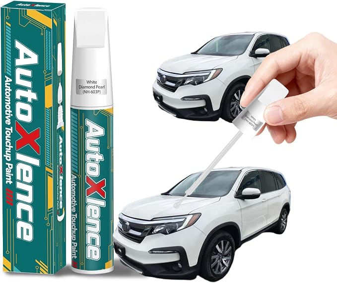 NH-603P White Diamond Pearl Touch Up Paint Compatible with Honda Car Paint Pen Scratch Repair Automotive Scratch Remover Fix Exact Color Match