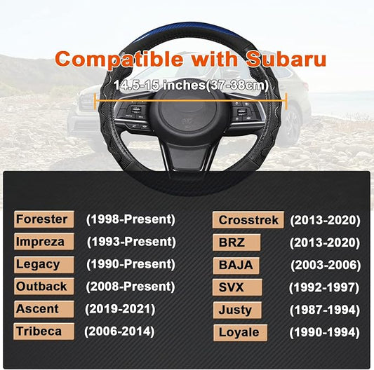 GIANT PANDA Steering Wheel Cover for Subaru Forester, Car Steering Wheel Cover for Subaru Outback and Crosstrek - Blue