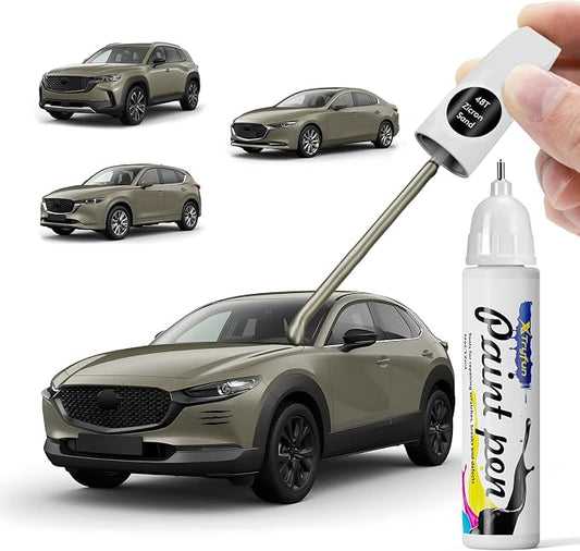 48T Zicron Sand Touch Up Paint Compatible with Mazda, DIY Car Paint Scratch Repair, Quick & Easy Fix Automotive Scratch Repair for CX-5/CX-50/CX-30/CX-70/Mazda3/MX-5/Miata
