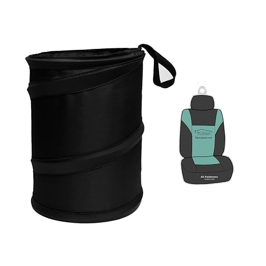 FH Group FH1120 Collapsible Trash Can (Black) Small with Gift - Universal for Cars Trucks and SUVs