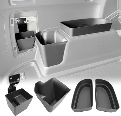 Rear Trunk Organizer for 2010-2024 Toyota 4Runner 5-Seat 2nd Row Accessories, Storage Bin Trunk Side Storage Box Cargo Tray for 10-24 4 Runner(4Pcs Trunk Organizer,Not for 7-Seat)
