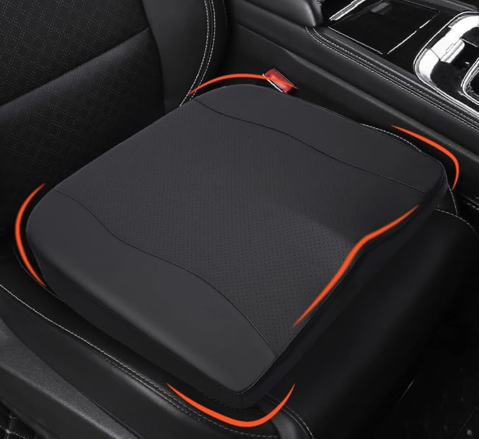 Lofty Aim Car Seat Cushion, Comfort Memory Foam Car Cushions for Driving - Sciatica & Lower Back Pain Relief, Driver Seat Pillow for Auto, Office Chair, Wheelchair - Classic Black