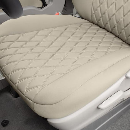 FH Group Custom Fit Car Seat Covers Specifically Made for 2011-2020 Toyota Sienna 7 Seater with Ultraflex Neoprene Water Resistant Automotive Seat Covers - Full Set Solid Beige