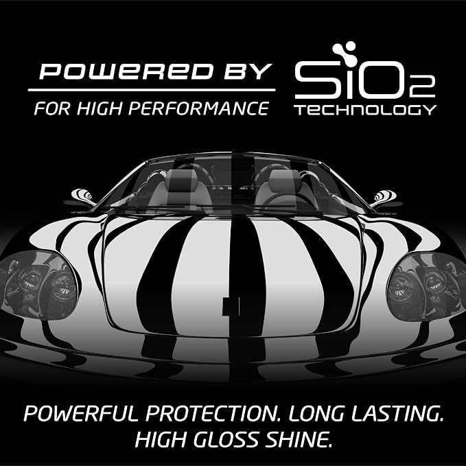 Formula 1 Sio2 Ceramic Liquid Wax Coating for Car Paint, Black, Provides Shine, Deep Gloss, and High Protection, Scratch & Swirl Mark Filler, Car Detailing Supplies, Post Polishing Wax for Cars, 16 oz