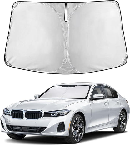 EcoNour Windshield Sunshade Compatible for BMW 3 Series 2019-2024 2025 2026, Sun Visor for Front Windshield & Window Sun Shade Cover, UV Heat Blocker & Protector, Car Accessories