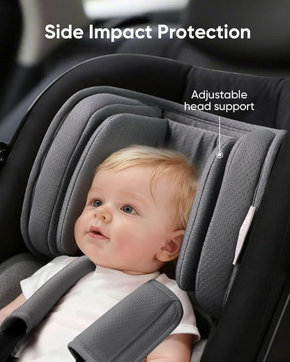 TinlyFinly Infant Insert Compatible with Doona, Graco, Britax, Chicco, Evenflo Car Seat, Adjustable Baby Head Body Support Cushion for Newborn to Toddler, Fits Infant Car Seat and Stroller (Gray)