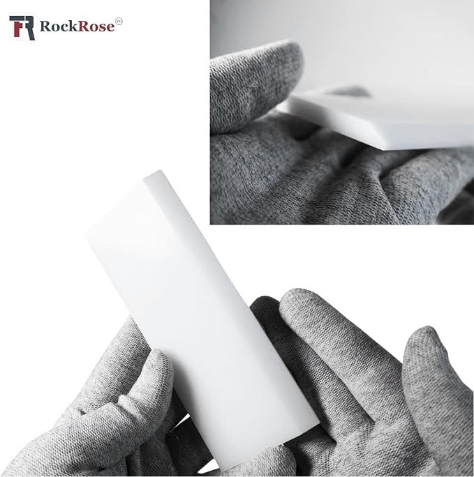 RockRose 6.7'' Cast Aluminum Handle Squeegee Professional Window Tinting & Vinyl Wrap Applicator for Car Wrap Tool PPF Installation and Window Film - Scratch-Free Bubble Remover 2PK