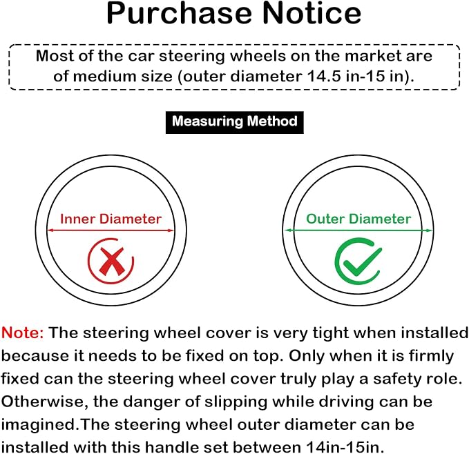 Concave Convex Massage Black Red Microfiber Leather Steering Wheel Cover, 14.5-15 Inch Non-Slip Breathable Microfiber Car Steering Wheel Protector