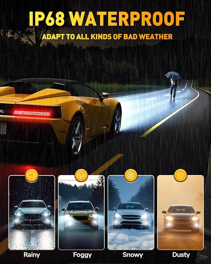 Termitor D1S Bulbs, 6000K Cool White 60000LM High Brightness, IP68 Waterproof Xenon Bulb, 3-Minute Plug N Play, Direct Replacement for 66144 66140 85140 85415, Pack of 2