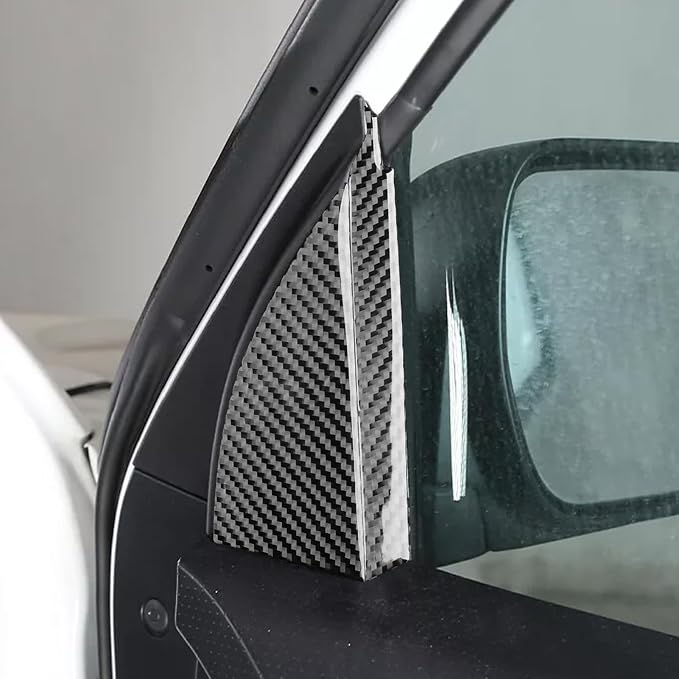 NVCNX Real Premium Carbon Fiber for Toyota 2nd Gen Tacoma Accessories 2005-2015 2006 2007 2008 2009 2010 2011 2012 2013 2014 Car Door Inner A Pillar Post Cover Interior Trim Sticker Decal 4PCs