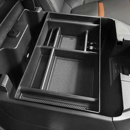 PIMCAR Center Console Organizer for 2019-2022 Chevy Silverado 1500/GMC Sierra 1500 & 2020-2023 Silverado/Sierra 2500HD/3500HD | Full Console Bucket Seats Only | Black Interior Trim Accessory
