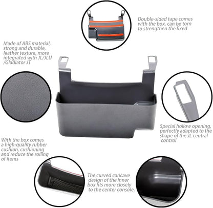 Center Console Hanging Box Compatible with Jeep Wrangler JL/JLU 2018-2022 2023 2024 2025 2026 and Gladiator JT Truck 2020-2026 Interior Accessories, Armrest Storage Organizer Tray (Not for JK/JKU)