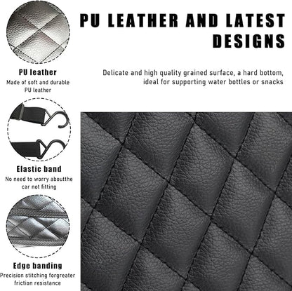 Ohleats Car Handbag Holder Between Seat, Leather Large Capacity Storage Pocket for Front Seat, Automotive Console Organizer Interior Backseat Barrier for Kids Pet, Car Accessories