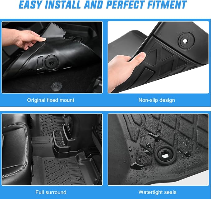 Nilight Floor Mats for Ford Flex 2009 2010 2011 2012 2013 2014 2015 2016 2017 2018 2019 All Weather Custom Fit Heavy Duty Floor Liners