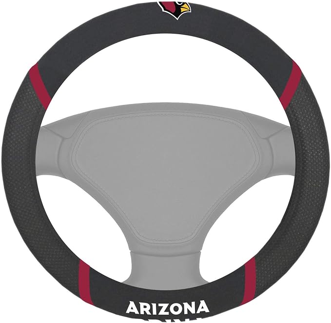 FANMATS NFL Unisex-Adult Embroidered Steering Wheel Cover