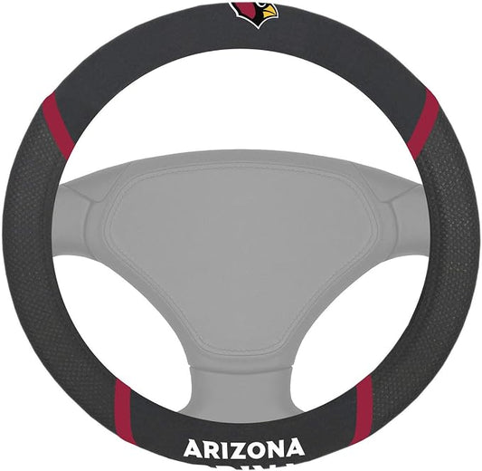 FANMATS NFL Unisex-Adult Embroidered Steering Wheel Cover