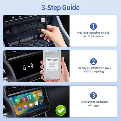 Wireless CarPlay Adapter for Apple iPhone & Android,Multi-User Seamless Connection for Upgrade Wired to Wireless CarPlay Auto, No Latency for iOS 10+ Android 11+ to Screen w/USB C