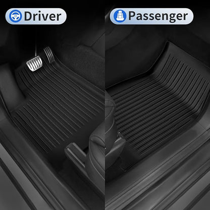 Floor Mats for Tesla Model X 5 Seater 2026 2025 2024 2023 All Weather Model X Floor Mats for Tesla Model X Accessories 2026 2025 2024 2023 TPE Back Seat Cover Trunk Frunk Mat Black