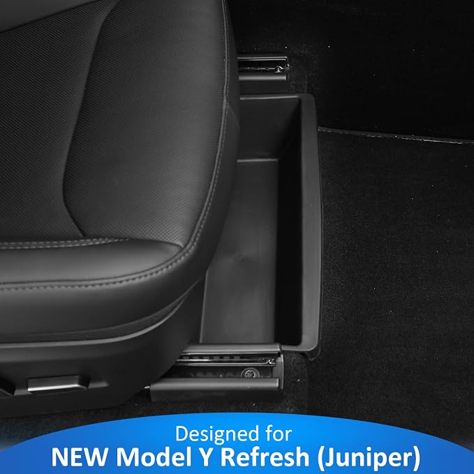 GEEDAR Under Seat Storage Box Organizer for Tesla Model Y 2025 2026 Refresh (Juniper), New Model Y 2025 2026 Hidden Storage Box, Washable Underseat Organizer Fit Tesla Model Y 2025 Accessories