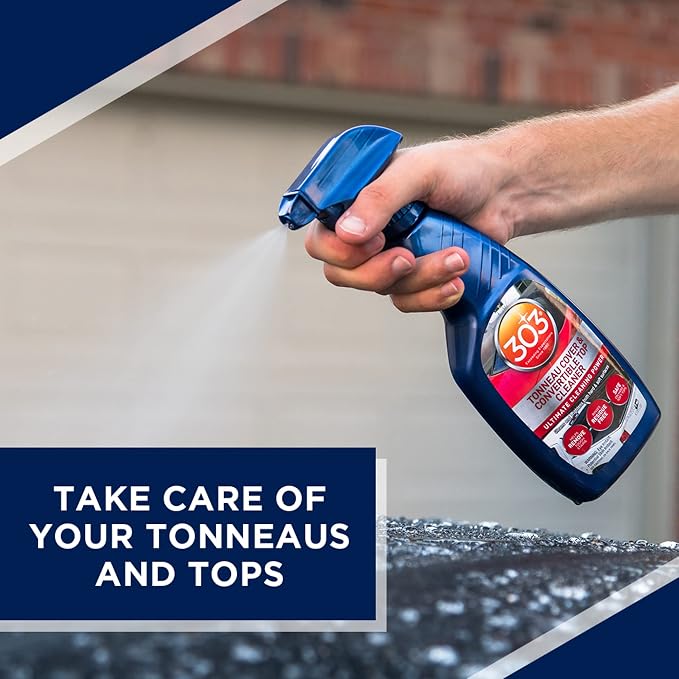 303 Products 30571CSR Tonneau Cover and Convertible Top Cleaner - Vinyl and Fabric Top Cleaner - Ultimate Cleaning Power - Helps Remove Tough Stains - Rinses Residue Free - 16 fl. oz. Packaging May Vary
