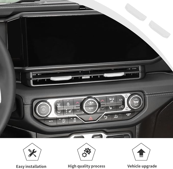 JWWY for Jeep JL Vent Air Outlet Adjustment Cover Trim Compatible with 2024-2025 Jeep Wrangler JL JLU Jeep Gladiator JT Interior Accessories 2pcs White