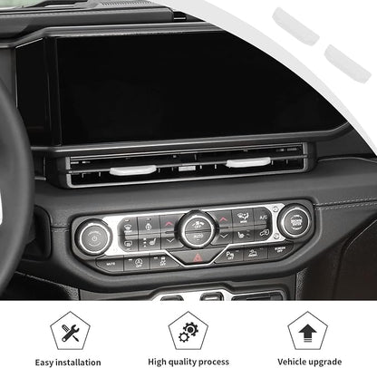 JWWY for Jeep JL Vent Air Outlet Adjustment Cover Trim Compatible with 2024-2025 Jeep Wrangler JL JLU Jeep Gladiator JT Interior Accessories 2pcs White