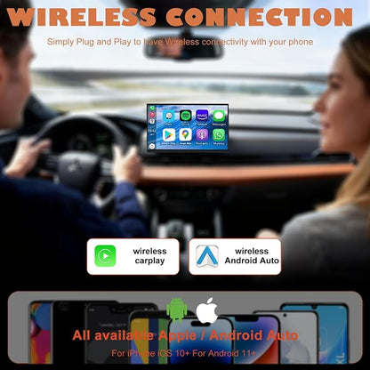 Wireless CarPlay Adapter Compatible with Apple CarPlay 2026 Upgraded Mini Design,USB/USB-C Plug and Play,Stable Low-Latency Connection for iPhone & Android