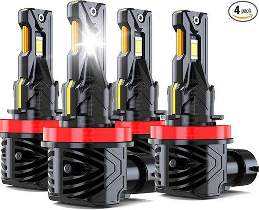 Lights Compatible for Chevy Impala Light Bulbs for Off road Use, Years: 2006 2007 2008 2009 2010 2011 2012 2013, 48000 Lumens 800% Brightness, Pack of 4