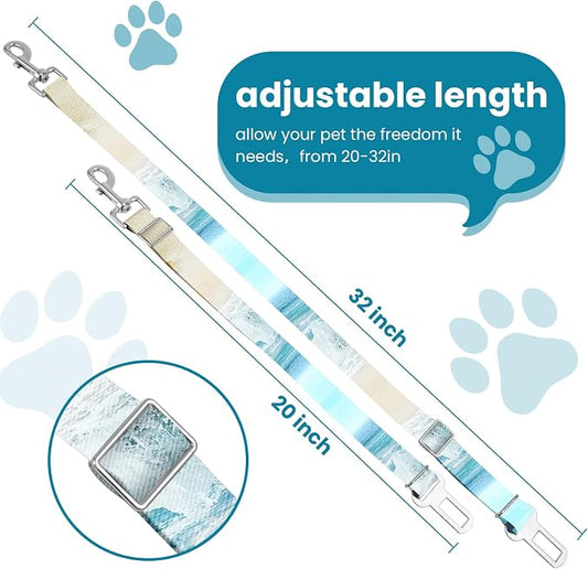 Adjustable pet cat and Dog car seat Belt，The Lanyard is Flexible and Adjustable from 20 to 33 inches (whelks)