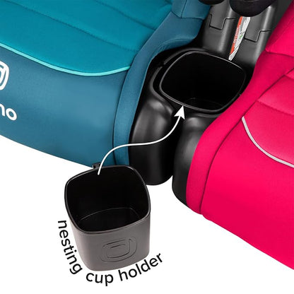 Diono Connect3 R Backless Booster Pack of 2, Slim Fit 3-Across in Many Mid-Sized Sedans and SUVs, for Children from 40-120 lbs., Lightweight with Cupholder, Pink Cotton Candy