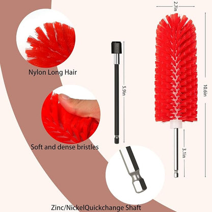 Wheel Brush, Soft Drill Wheel Cleaner Brush, Highly Dense and Durable Rim Cleaner Brush for Wheels, Rims, Engines, Exhaust,Motorcycles