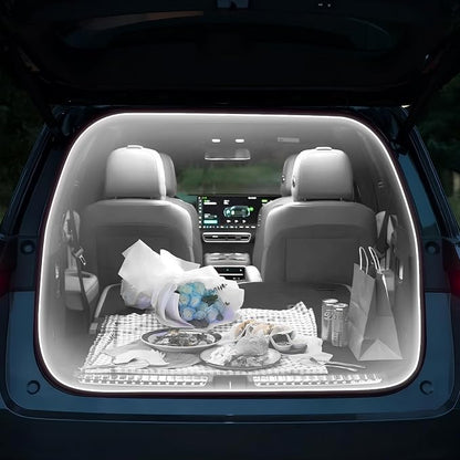 HOLDCY Car LED Strip Lights - Trunk Cargo Ambient Lighting, White 6000K, 177.16 inches Flexible Cuttable LED Light Strip, Easy Install, Waterproof, Universal Fit for Car Trunks, SUVs, and Vans
