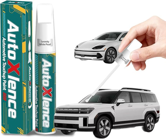 Serenity White Pearl(W6H) Touch Up Paint Compatible with Hyundai Car Paint Pen Scratch Repair Automotive Scratch Remover Fix Exact Color Match